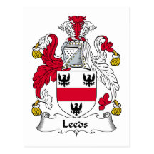 Leeds-Familienwappen Postkarten