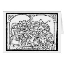 LEERE Karten des mittelalterlichen Abendessens