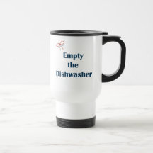 Leeren Sie die Spülmaschinen-Erinnerungen Kaffeetasse