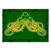 Leeren St Patrick Tageskarte mit Kleeblatt im Whit