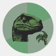 Leeres Philosoraptor Runder Sticker