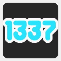 leet Auslese Aufkleber 1337