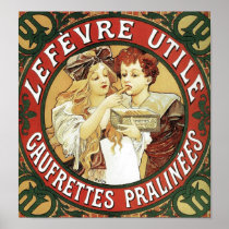 Lefevre Utile durch Alphonse Mucha poster