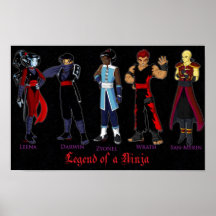 Legende eines Ninja Gruppen-Plakats