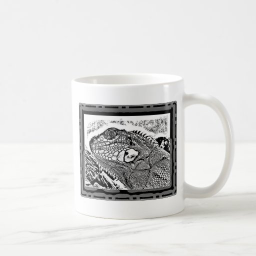 Leguan black/white tasse