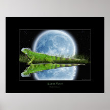 LEGUAN-MOND Kunst-Plakat