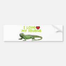 Leguan-Stoßaufkleber" ich Liebe mein Leguan " Autosticker