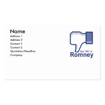 Lehnen Sie Romney ab Visitenkarten Vorlage