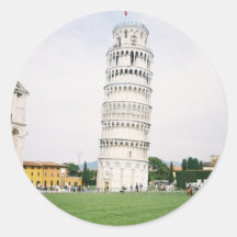 Lehnender Turm von Pisa Runde Aufkleber