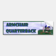 Lehnsessel-Quarterback-Autoaufkleber