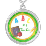 Lehrer ABC-Tafel-Bleistift-Halskette lt-Green #1
