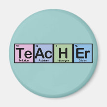Lehrer gemacht von den Elementen Kühlschrankmagnet