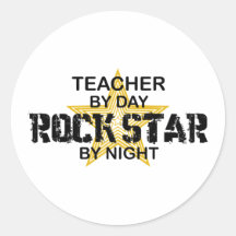Lehrer-Rockstar bis zum Nacht Sticker