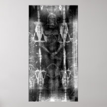 Leichentuch von Turin, frontales Ansicht-Negativ Plakat