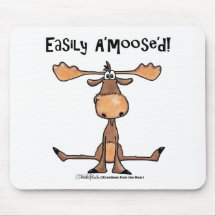 Leicht Amoosed! - Sitzende Elche Mousepads