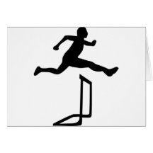 Leichtathletik - Hürden Grußkarte