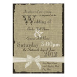 Leinwand und Bogen-rustikale Hochzeit Personalisierte Ankündigung