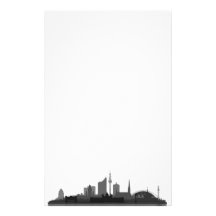 Leipzig City Skyline Briefpapier Individuelle Büropapiere