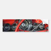 Lenkrad vom Oldtimer Auto Aufkleber