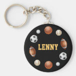 Lenny Welt der Sport-Schlüsselkette - Schwarzes Schlüsselband