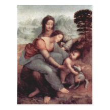 Leonardo da Vinci-hl. Anna Selbdritt, Szene: Hl. A Postkarten