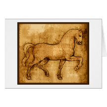 Leonardo da Vinci-Pferdekunst Grußkarte