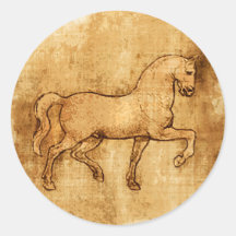 Leonardo da Vinci-Pferdekunst Stickers