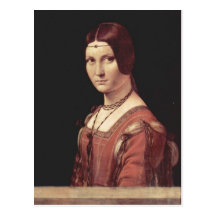Leonardo da Vinci Portr? t einer jungen Frau (La i Postkarte