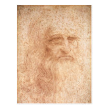 Leonardo da Vinci-Selbstporträtpostkarte