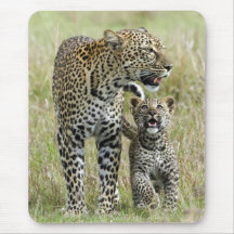 Leopard Baby and Mama Mauspad
