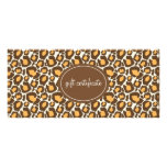 Leopard-Druck-Butike-Art-Geschenk-Zertifikate Werbekarten