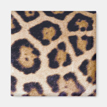 Leopard-Druck-große Katzen-wirklicher Pelz-Muster- Kühlschrankmagnet