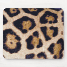 Leopard-Druck-große Katzen-wirklicher Pelz-Muster- Mauspads