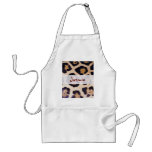 Leopard-Druck-große Katzen-wirklicher Pelz-Muster- Schürzen