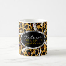 Leopard-Druck-Haar u. Schönheit Teetassen