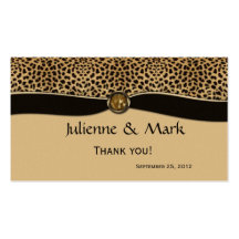 Leopard-Druck IMITAT Band-Juwel-Gastgeschenk Hochz Visitenkarte