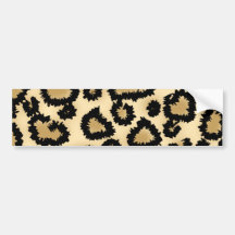 Leopard-Druck-Muster, Brown und Schwarzes Auto Aufkleber