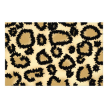 Leopard-Druck-Muster, Brown und Schwarzes Individuelles Druckpapier