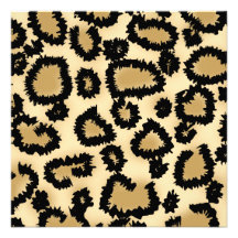 Leopard-Druck-Muster, Brown und Schwarzes Ankündigungskarten