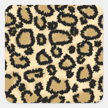 Leopard-Druck-Muster, Brown und Schwarzes Stickers