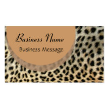 Leopard-Druck-Visitenkarte-Schablone