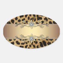 Leopard-Goldjuwel-Umschlag Aufkleber-Aufkleber