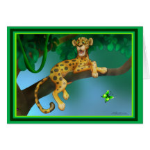 Leopard Grußkarte