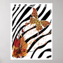 Leopard-Schmetterlings-Plakat