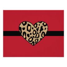Leopard-Tierdruck-Einladungen