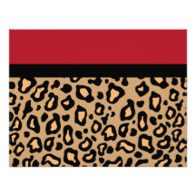 Leopard-Tierdruck-Einladungen