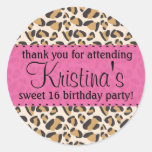 Leopard und Pink Sticker