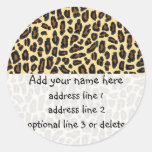 Leopard-wilder Sache-Rücksendeadressen-Aufkleber