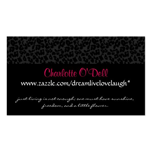 Leoparddruck; Website-Marketing Visitenkarten Vorlage