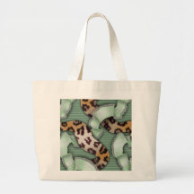 Leopards 'n Lace - green - Tote Bag